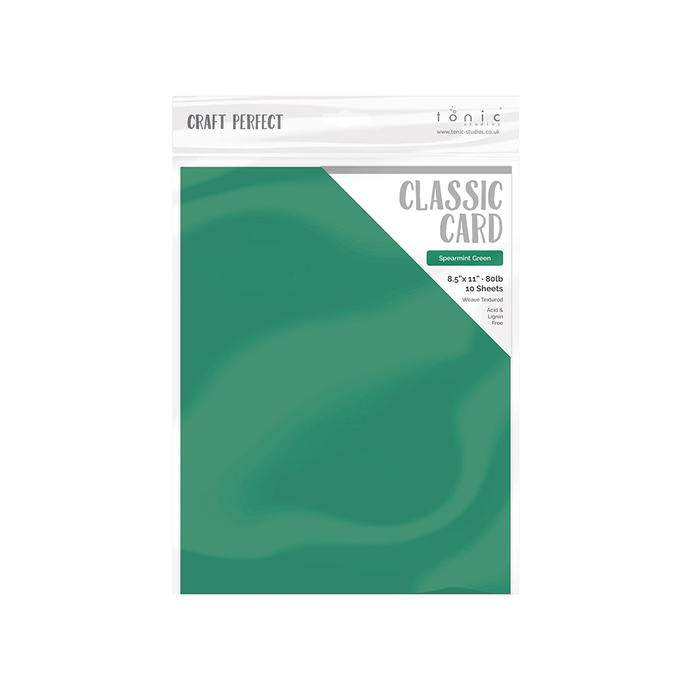 Craft Perfect - Weave Textured Classic Card - Spearmint Green - 8.5