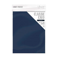 Load image into Gallery viewer, Craft Perfect - Classic Card - Navy Blue - Weave Textured - 8.5&quot; x 11&quot; (10/PK) - tonicstudios
